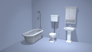 3d model bathroom set