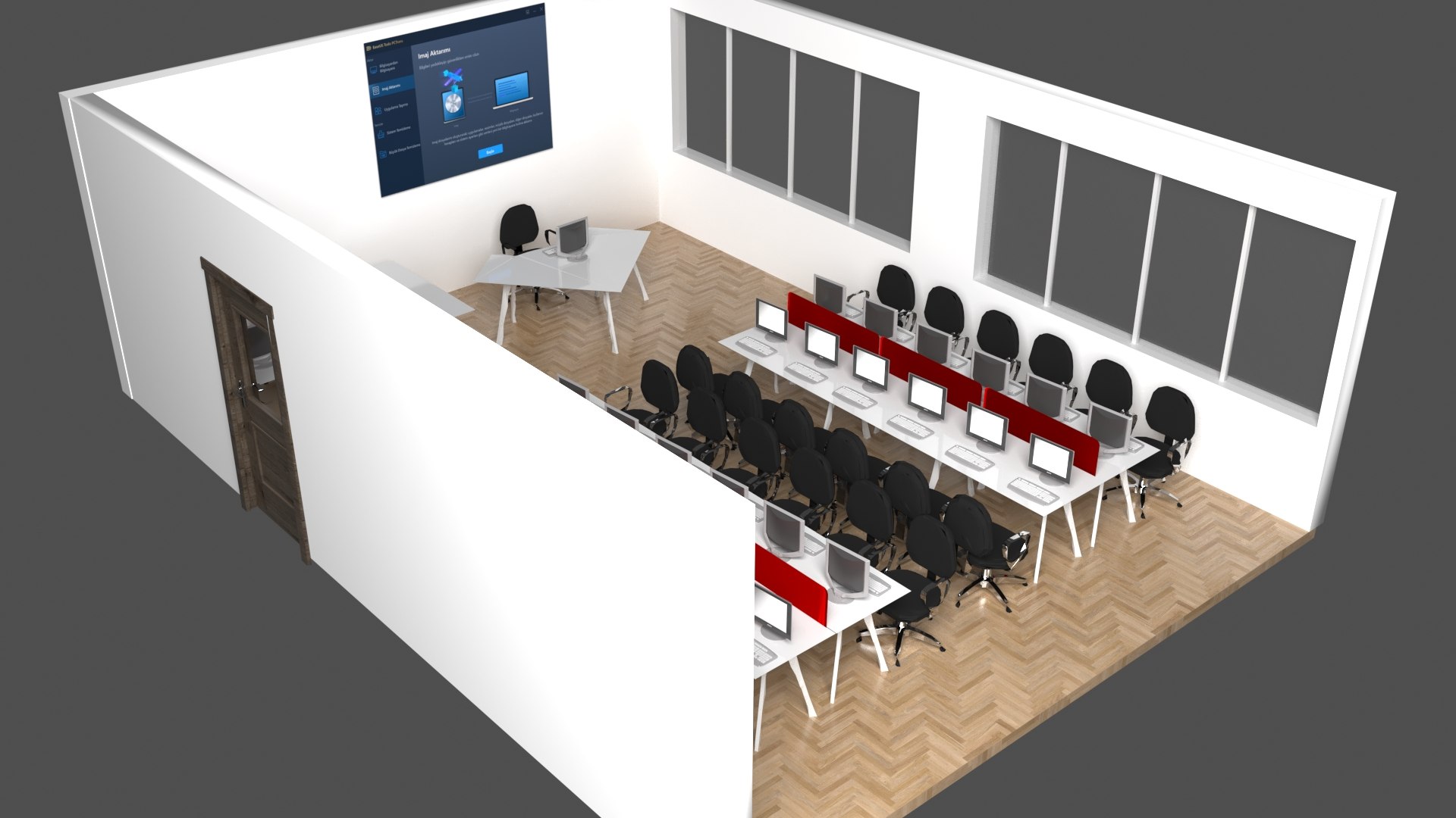PC Training Classroom 3D Model - TurboSquid 2059018