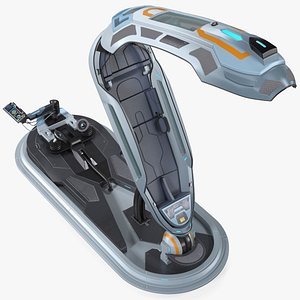 Sci Fi Hibernation Pod with Control Panel