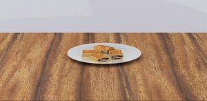 date biscuits 3D model