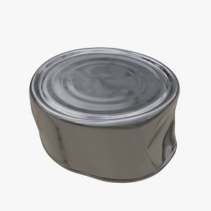 Crushed Shallow Tin Can 01