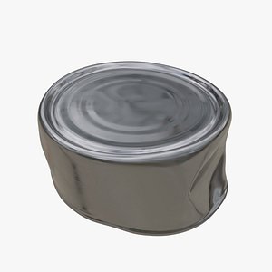 Crushed Shallow Tin Can 01