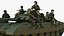 ロシアのT-72戦車と兵士