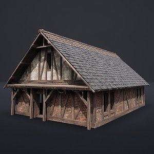 MEDIEVAL SLAVIC HOUSE COTTAGE CABIN HUT VILLAGE FARM BRICK AAA 3D