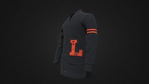 3D model 4k letterman jacket