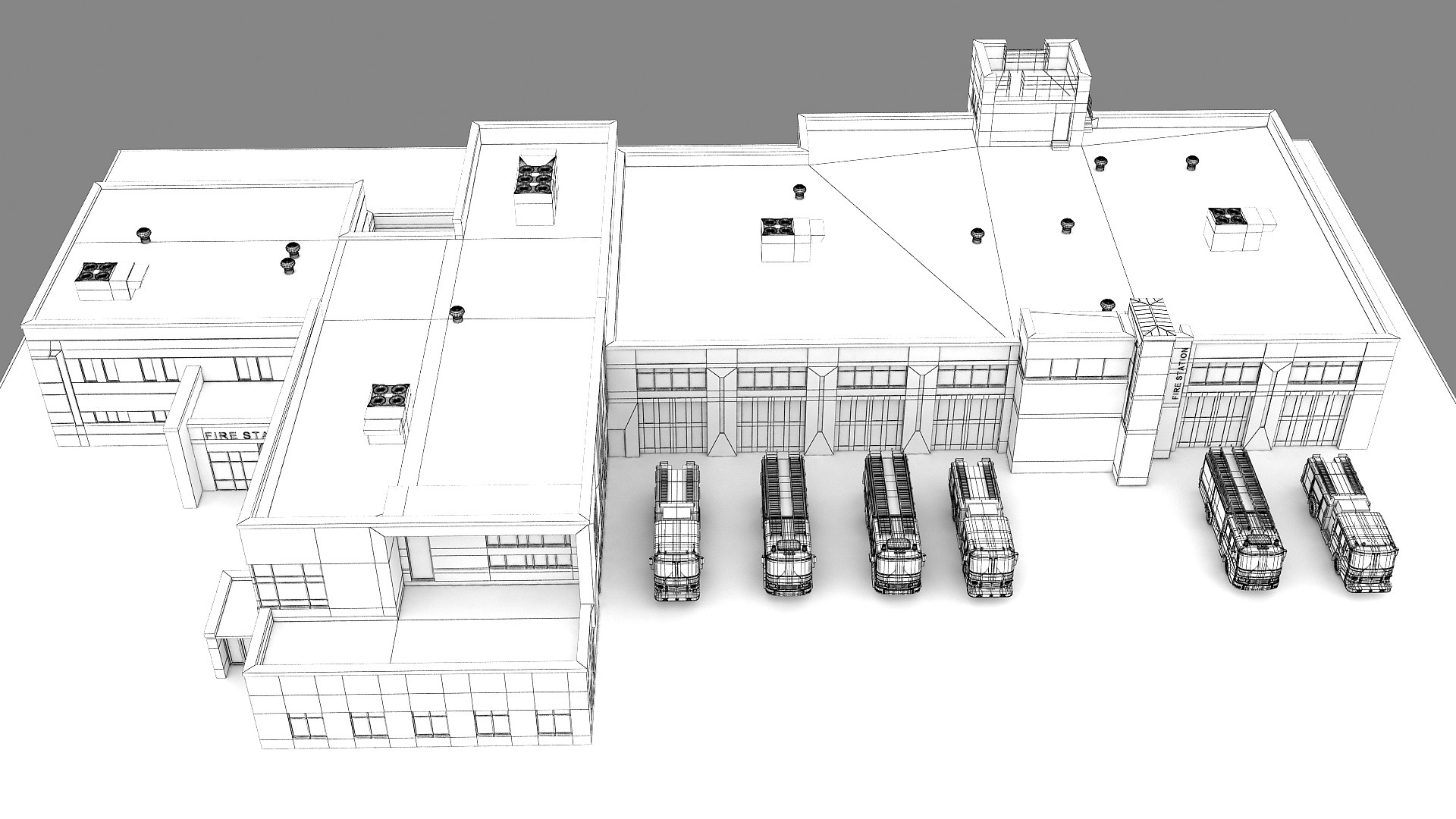 3D Fire Station Building https://p.turbosquid.com/ts-thumb/pU/CKHrdq/Lf/wire_010003/jpg/1747914418/1920x1080/fit_q87/7854412c591afe061f2894b4e4df3b6399a55e17/wire_010003.jpg