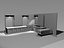 3d model buffet scene