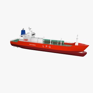 3D model Pertamina Ship Gas Tanker