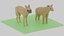 Kolekcja kreskówek afrykańskich zwierząt LowPoly