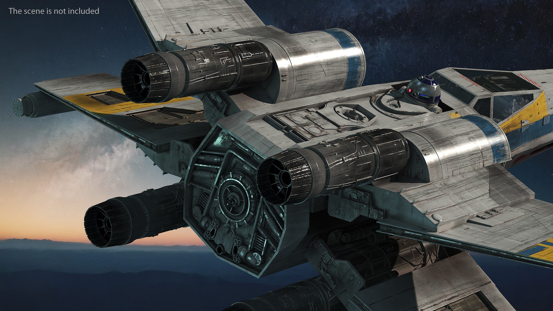3D model Space Fighter X-Wing Starship with R2-D2 Rigged for Maya https://p.turbosquid.com/ts-thumb/pU/RWTZ84/sJ/spacefighterxwingstarshipwithr2d2riggedformayavray3dmodel009/jpg/1729029225/1920x1080/fit_q87/3caee8ff6110eee587fd6a17facfa2f7ffcde995/spacefighterxwingstarshipwithr2d2riggedformayavray3dmodel009.jpg