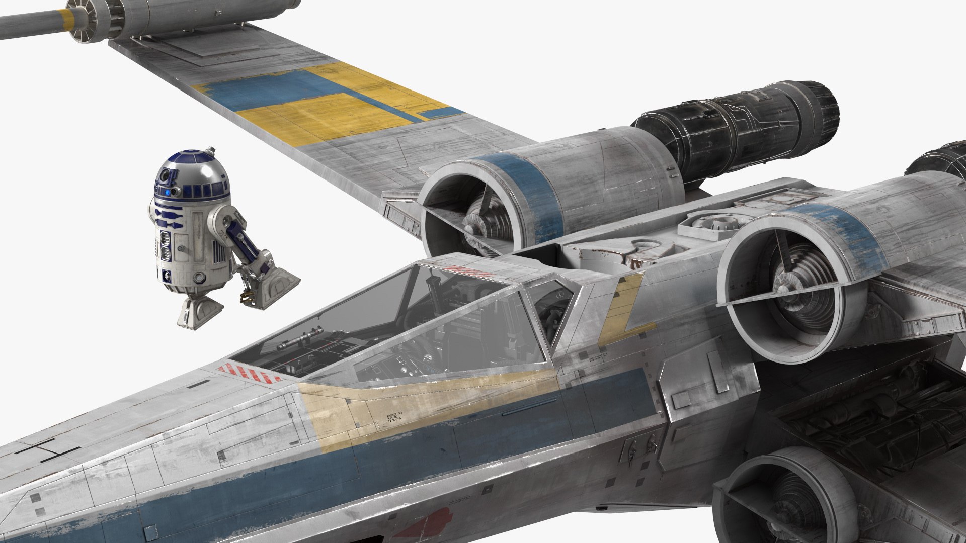 3D model Space Fighter X-Wing Starship with R2-D2 Rigged for Maya https://p.turbosquid.com/ts-thumb/pU/RWTZ84/xb/spacefighterxwingstarshipwithr2d2riggedformayavray3dmodel023/jpg/1729029284/1920x1080/fit_q87/90925a00a9b59cbfd974d4c9a0dcc8410621b7cf/spacefighterxwingstarshipwithr2d2riggedformayavray3dmodel023.jpg