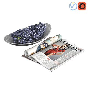 3D model decorative grapes