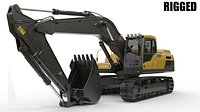 Excavators Volvo and Generic Rigged