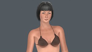 3D Asena Female Character Rigged model