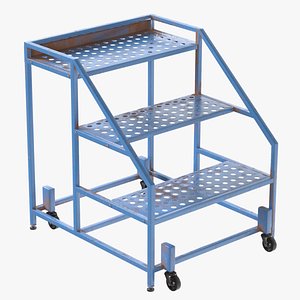 Ladder Wheeled Painted 3D model