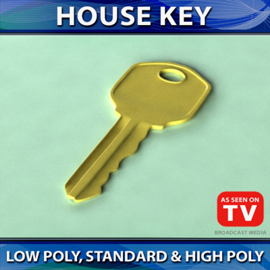 3d house key model