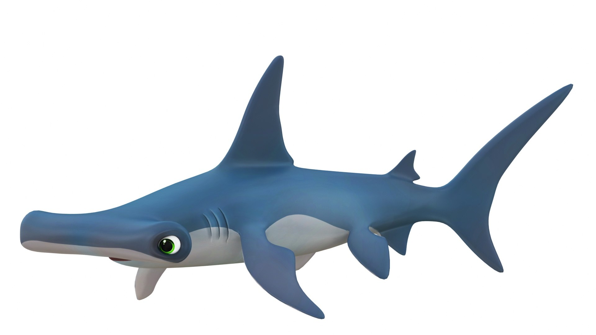 Cartoon Hammerhead Shark 3D model - TurboSquid 2094635