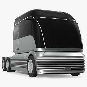 Futuristic Hydrogen Powered Semi Truck Rigged 3D model