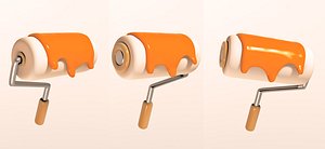 3D model Paint Roller