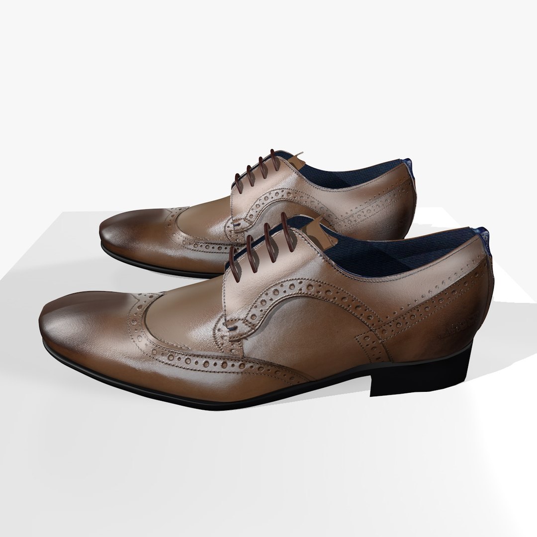 Mens Leather Shoes 3D Model - TurboSquid 1378546