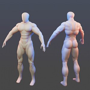 3D model Humanoid Male Base Mesh for Sculpting