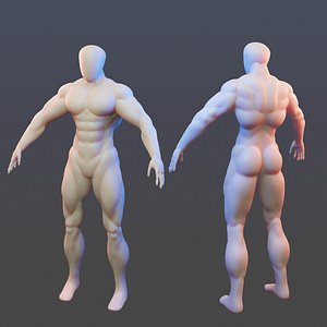 Humanoid Male Base Mesh for Sculpting