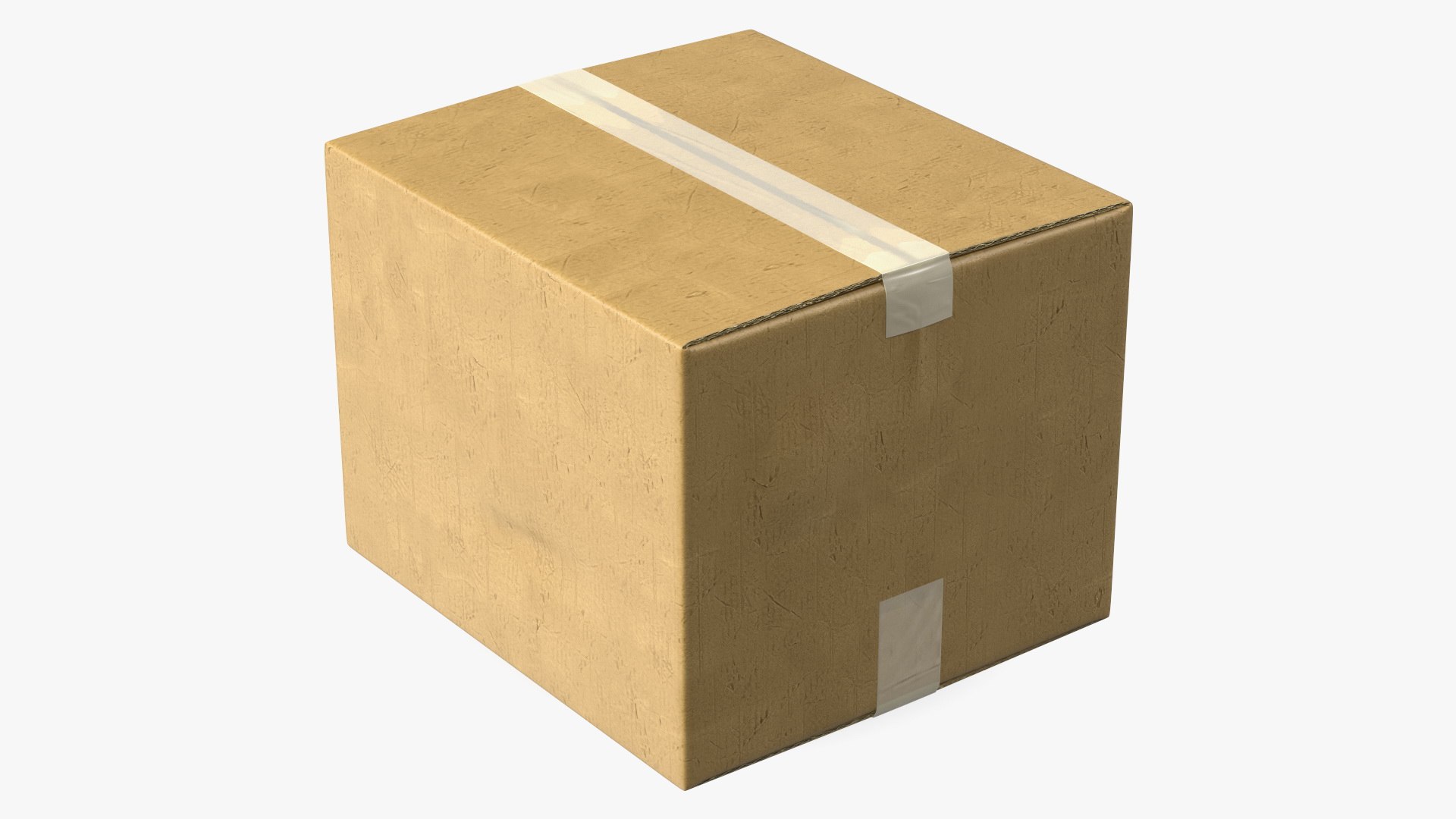 Cardboard Moving Box 3D model preview