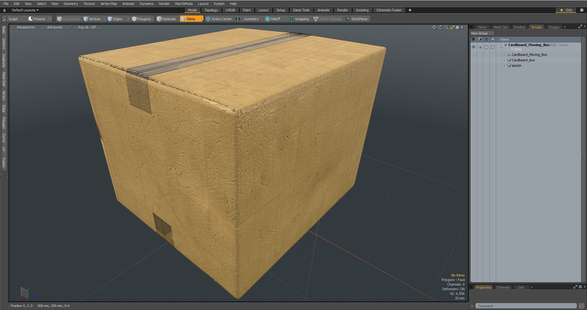 Cardboard Moving Box 3D model - TurboSquid 2146857