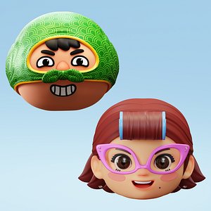 3D Cartoon Head