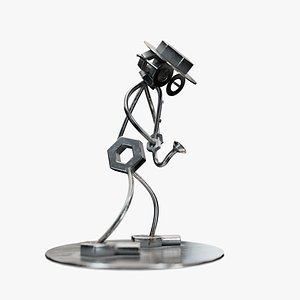 Metal Figurine (Saxophone Player)