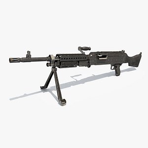3D model Machine gun M 240