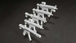Low Poly MP-style -5 Variations Game Ready model