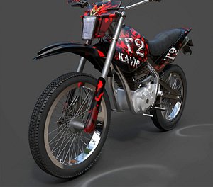 Moto Tril T2 Trial Motorcycle - High-Poly 3D Model
