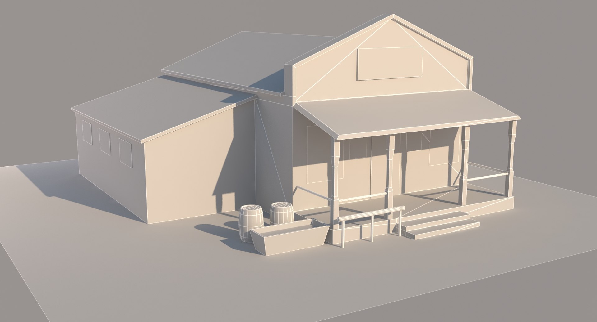 wild west sheriffs house 1 3d model