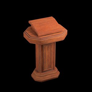 wood pulpit 3D