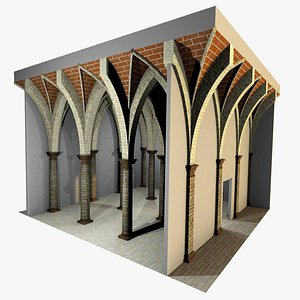 3d romanic vaulting column 5