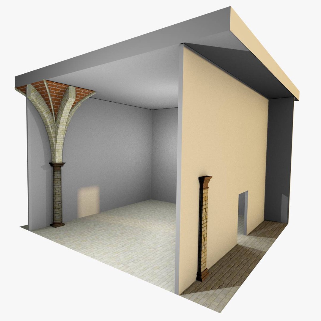 3d Romanic Vaulting Column 5