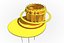 Futurystyczna architektura wysokiej poli