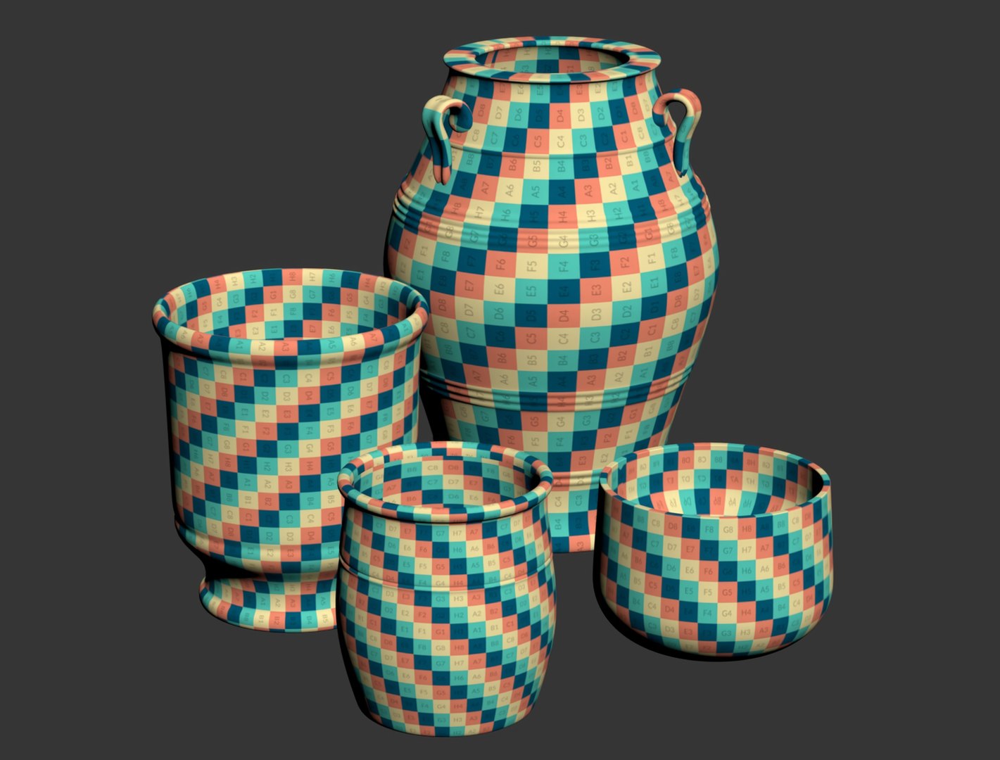 Outdoor Decorative Vases Set V2 3D Model - TurboSquid 2284992