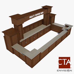3ds max coffee bar counter