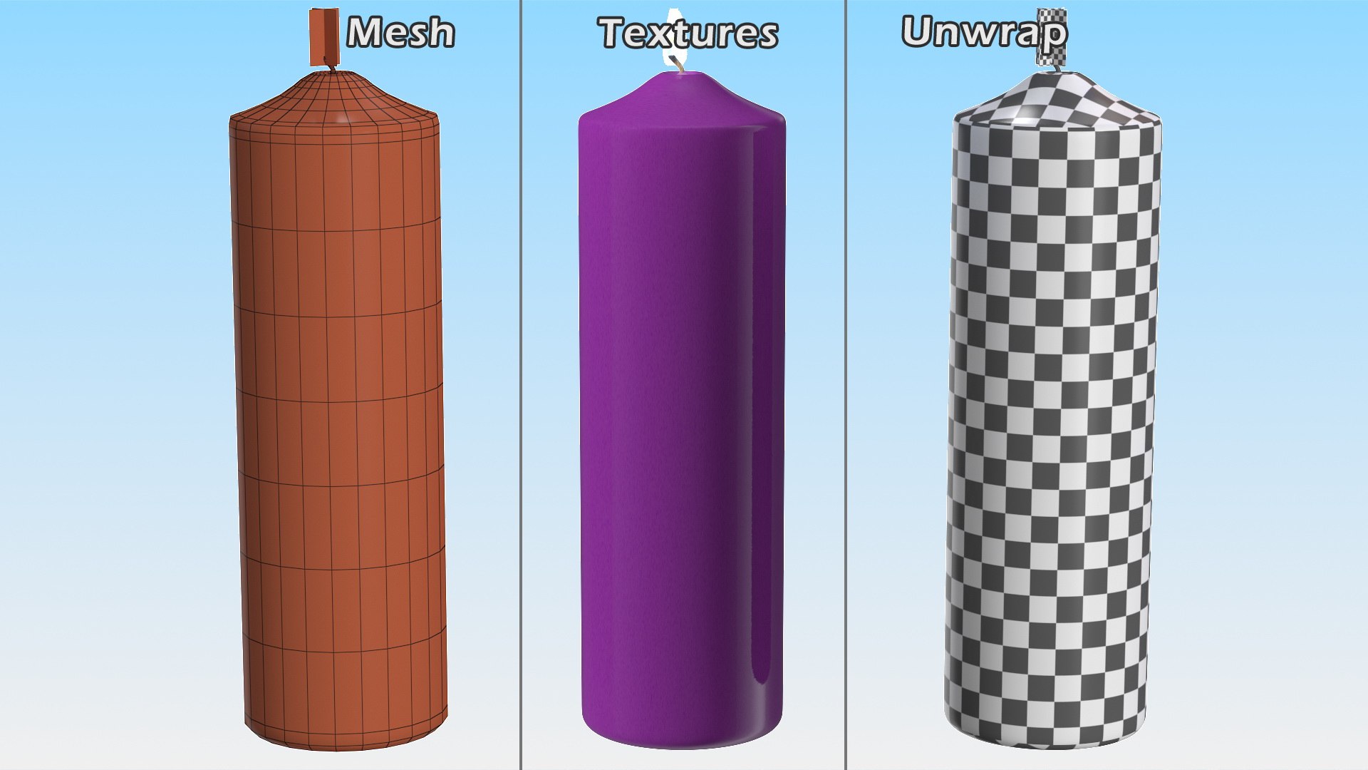 3D Lit Dome Top Altar Pillar Candle Purple https://p.turbosquid.com/ts-thumb/pV/imcI0D/S3/litdometopaltarpillarcandlepurple3dmodel010/jpg/1633941810/1920x1080/fit_q87/e2da65abf34a68a59a54bc65cff8e951935159c8/litdometopaltarpillarcandlepurple3dmodel010.jpg