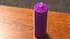 Lit Dome Top Altar Pillar Candle Purple