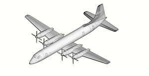 3D CANADAIR CL44 and CC106 YUKON 3D Print Model model