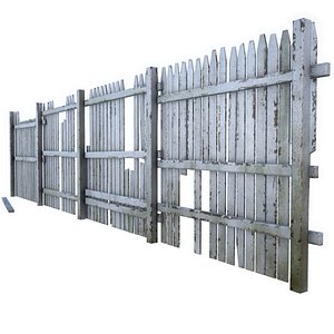 3d model broken fence