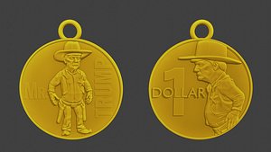 Donald trump Coin Cowboy 3D model