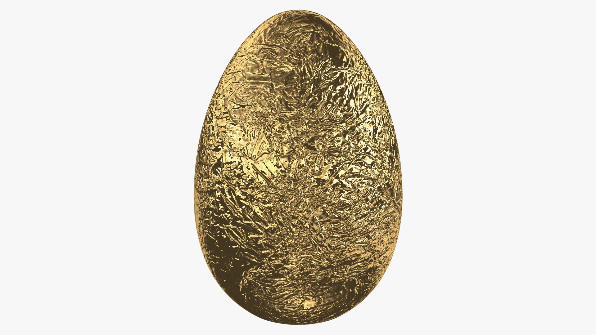 Foil Wrapped Chocolate Egg Gold 3D model preview
