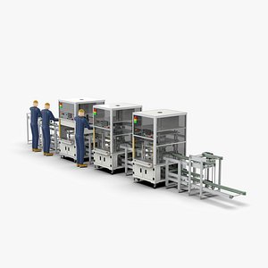 Semi Automatic Lamination Assembly Line 3D model