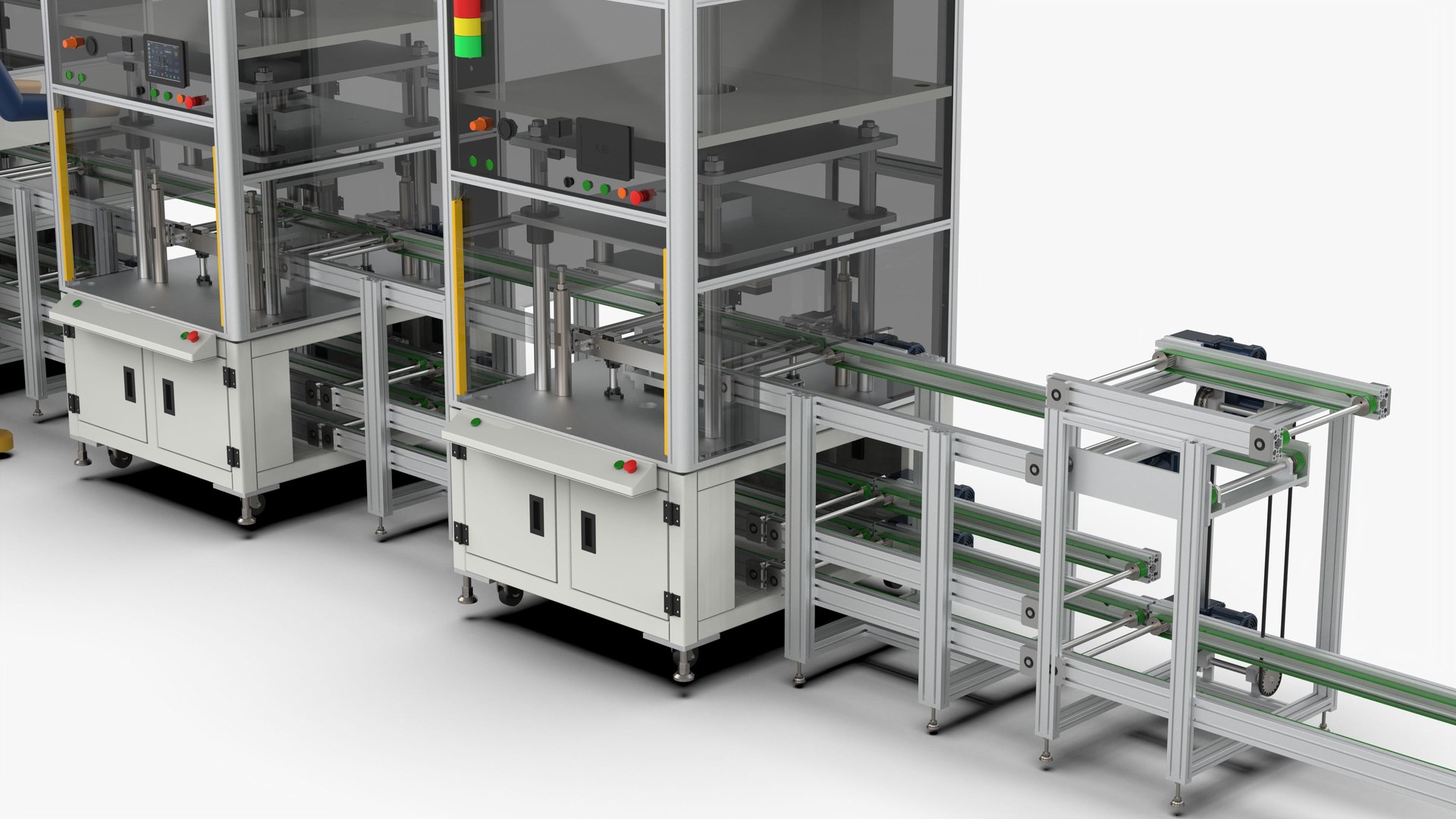 Semi Automatic Lamination Assembly Line 3D Model - TurboSquid 2008628