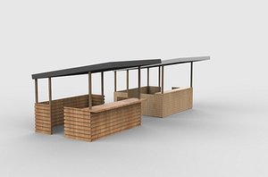 food stall 3D model 3D