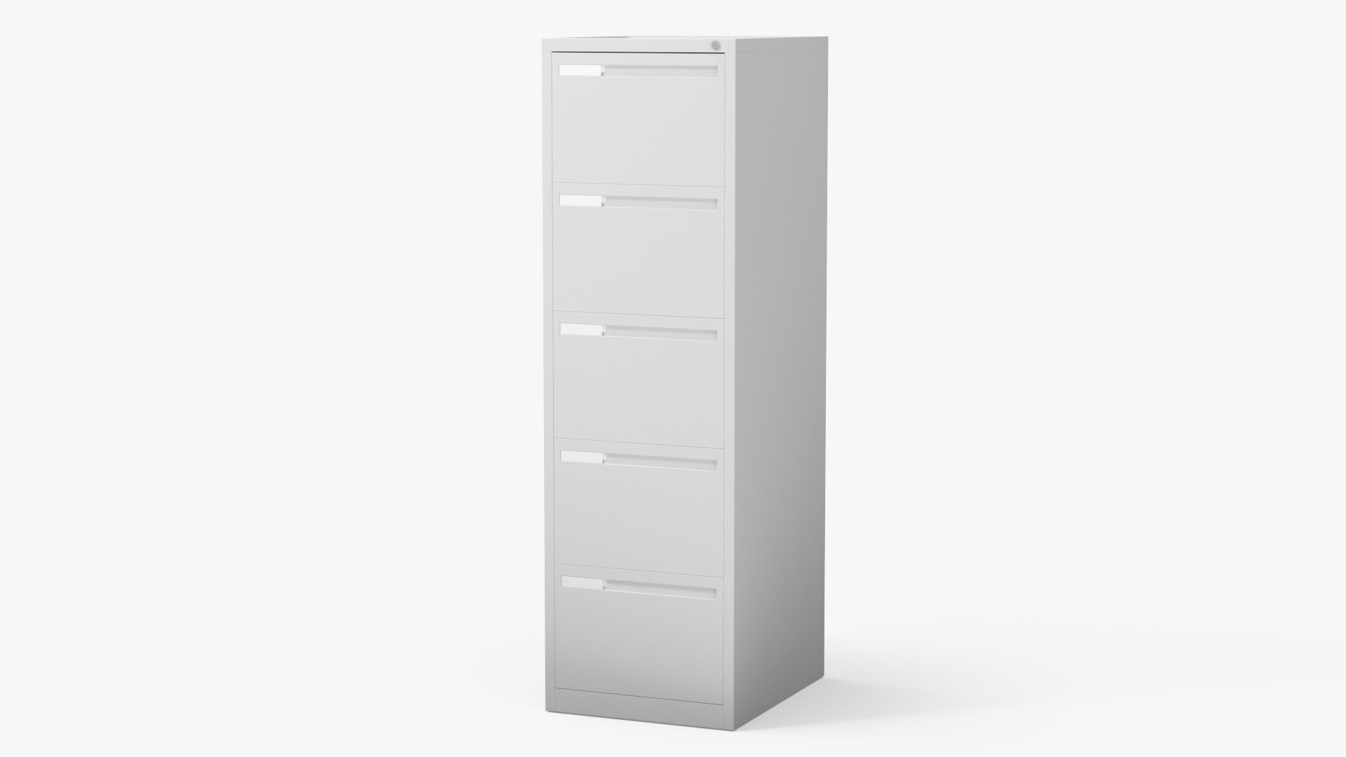 Filing Cabinet 5 Drawer Grey 3D model preview